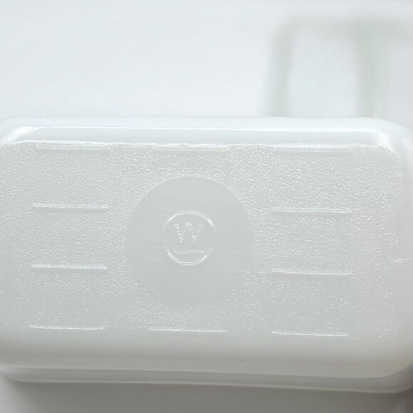 Westinghouse Milk Glass Refrigerator Baking Dish Loaf Pan With Lid Vintage 9"x5" - Picture 5 of 9